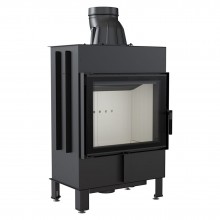 KRATKI LUCY / 12 / DG OPENING DOUBLE GLASS 12KW (80-130M2) ENERGY FIREPLACE AIR HEAT WITH WHITE CERAMIC TERMOTEC
