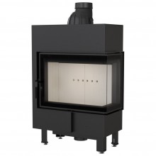 KRATKI LUCY / 12 / SLIM / P / BS RIGHT CORNER 8KW 60-90M2 ENERGY FIREPLACE AIR HEATER WITH OPENING DOOR AND TERMOTEC INVESTMENT
